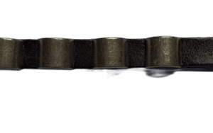 Black Leather Bracelet with 5 Barrels