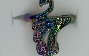 Multi Coloured Swan Ring