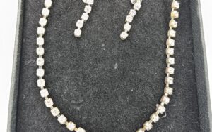 Genuine Crystal Necklace & Earring Set