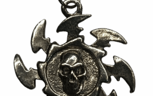 Skull with Blades Necklace